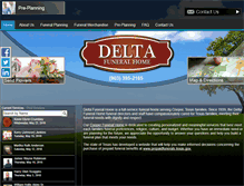 Tablet Screenshot of deltafuneralhome.com